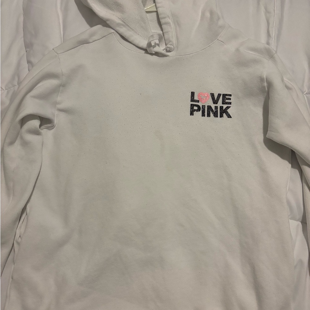 White Love Pink Hoodie Vs